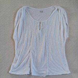 converse ♡ ruched shoulder shirt white medium minimal skater summer